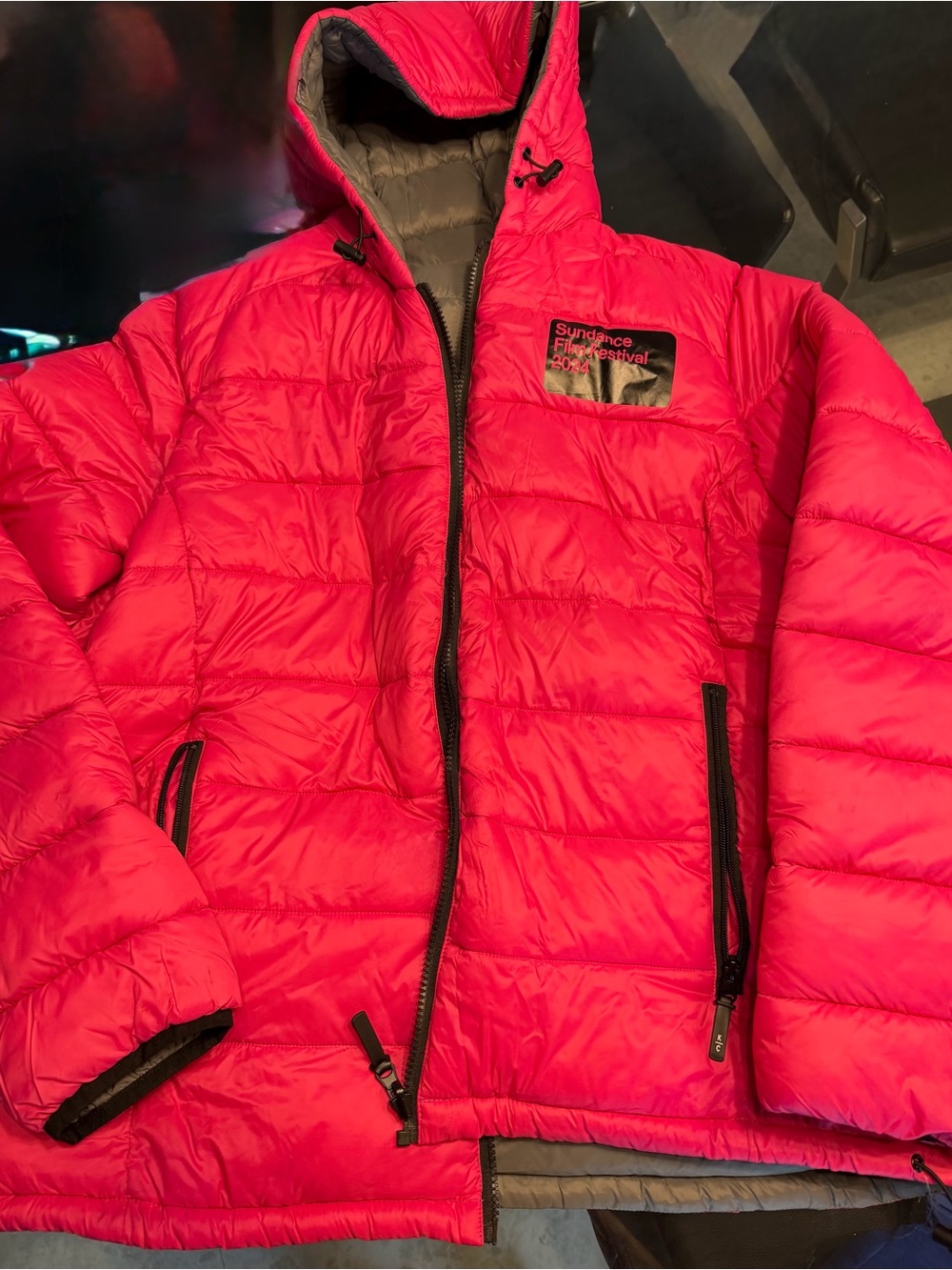 Sundance Film Festival Women's Hot Pink Puffer Jacket